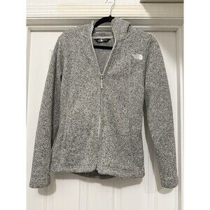 North Face Women's Heather Gray Hooded Zip-Up Light Jacket Sweater Size S